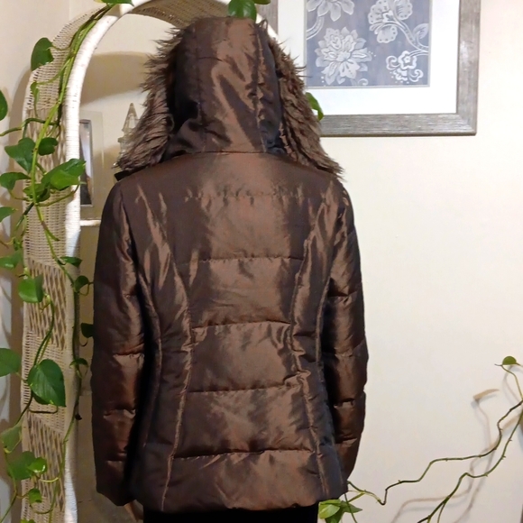 Like New I Madison Down Feather Coat Women's small Shimmering Brown - Picture 3 of 5